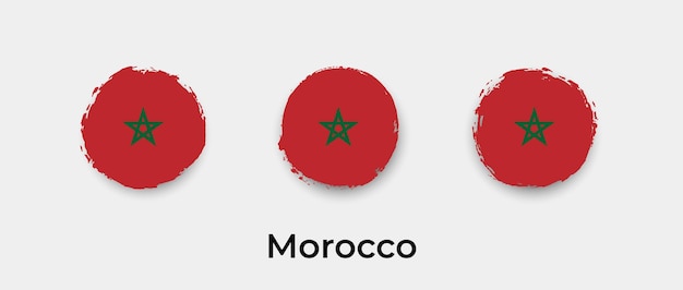 Morocco flag grunge bubbles icon vector illustration