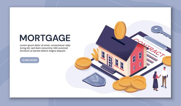 Vector mortgage landing page