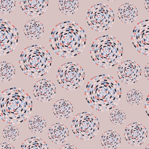 Mosaic circle pattern pink background