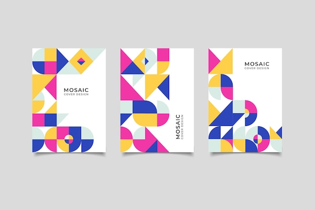 mosaic retro geometric cover design