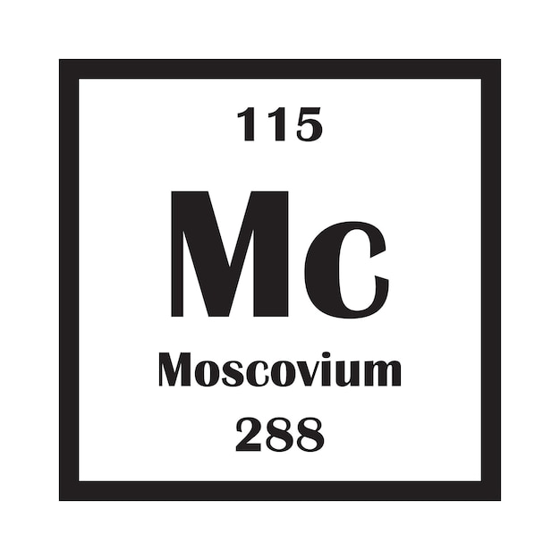 Moscovium chemical element icon