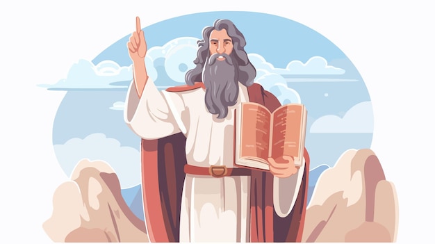 Moses with Ten Commandments Biblical Story