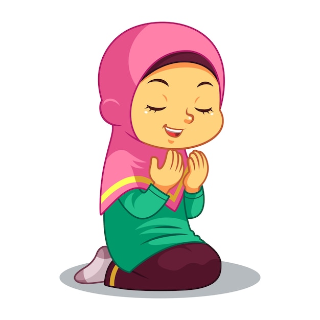 Moslem Girl Praying