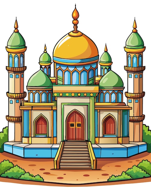 Mosque 3D Cartoon buliding