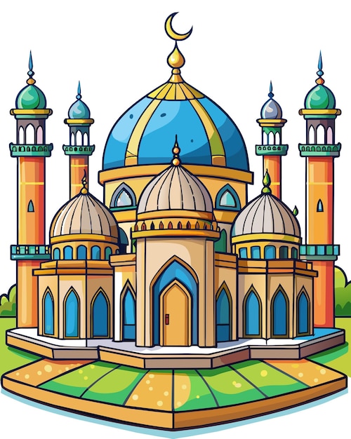 Mosque 3D Cartoon buliding