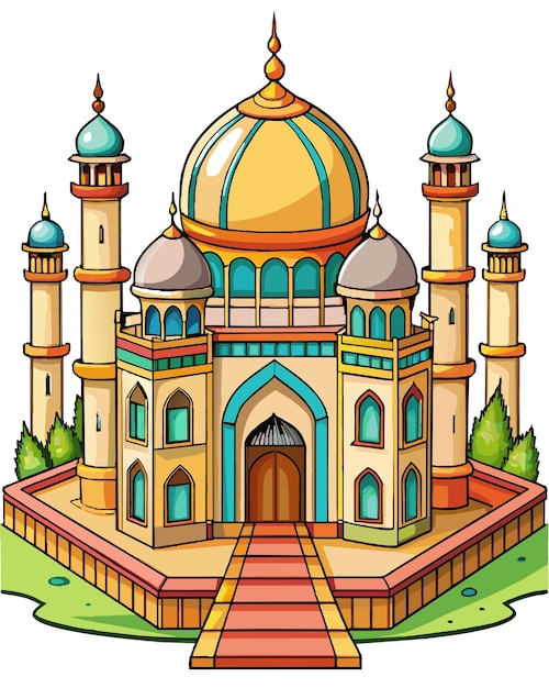 Mosque 3D Cartoon