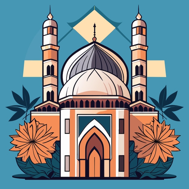 mosque hand drawn vector vector illustration