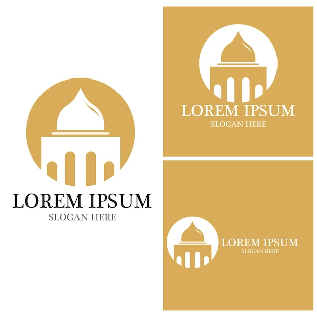 Mosque icon and symbol vector template