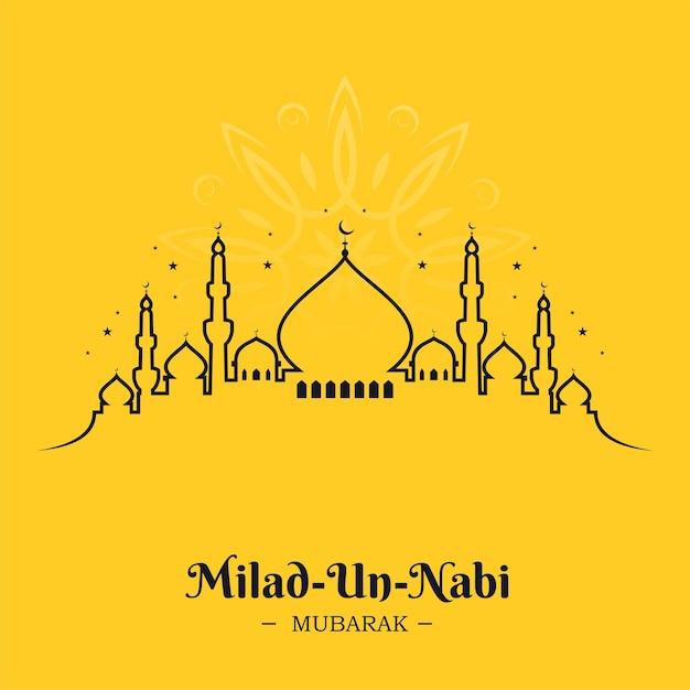 Mosque line design for milad un nabi