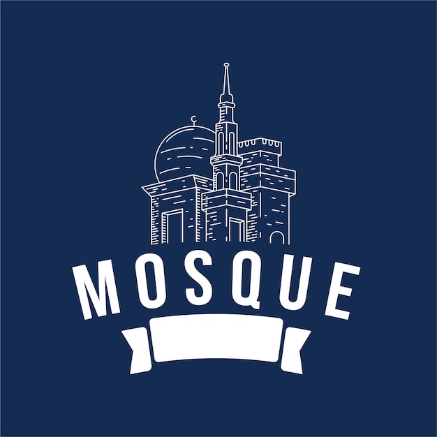 Mosque logo design concept template