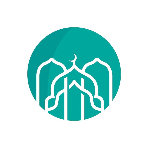 Mosque Logo Islamic Worship Design Eid Al Fitr Mosque Building Vector Icon Template Ramadan Eid Al Adha