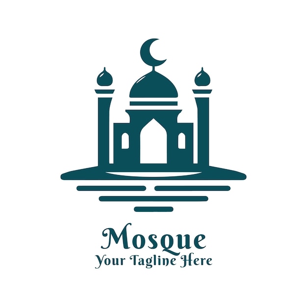 Vector mosque logo simple vector design