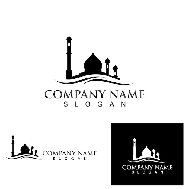 Mosque logo and symbol vector image