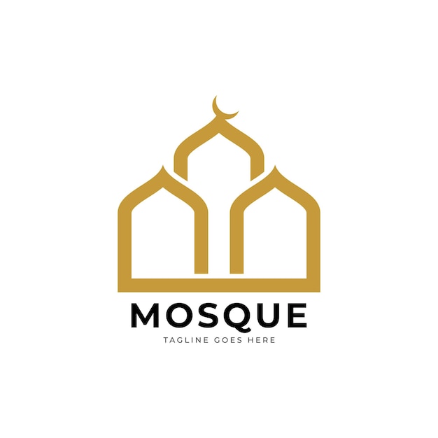 Mosque Logo Template Design Vector Emblem Design Concept Creative Symbol Icon