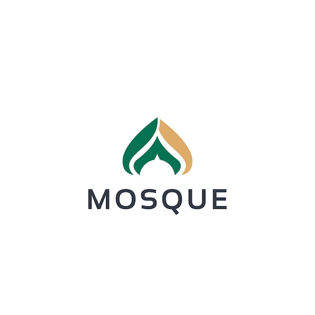 Mosque logo vector icon illustration design template