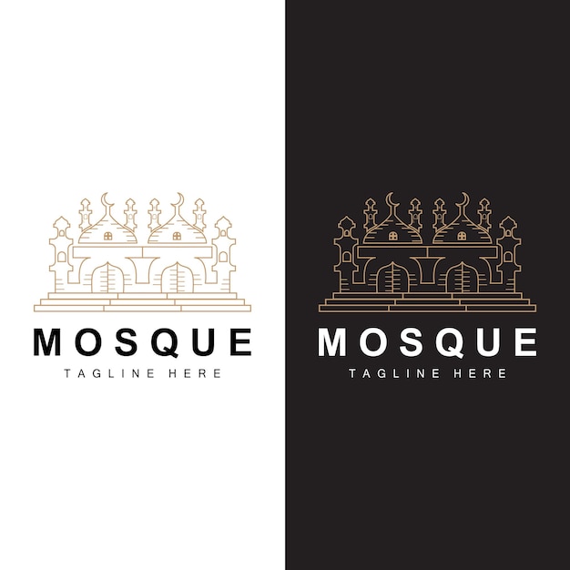 Mosque Logo Vector Symbol Illustration Design