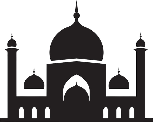 Mosque Majesty Emblematic Logo Vector Sublime Sanctum Mosque Icon Design