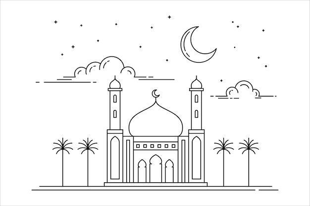 Mosque monoline style concept design