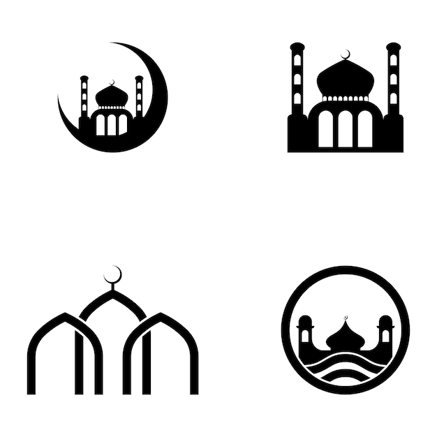 Mosque Moslem icon vector Illustration design