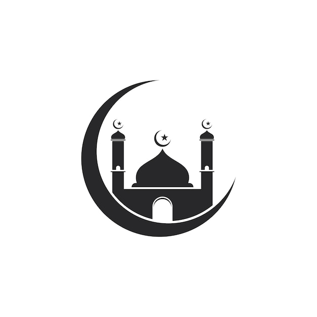 Mosque Moslem icon vector Illustration design