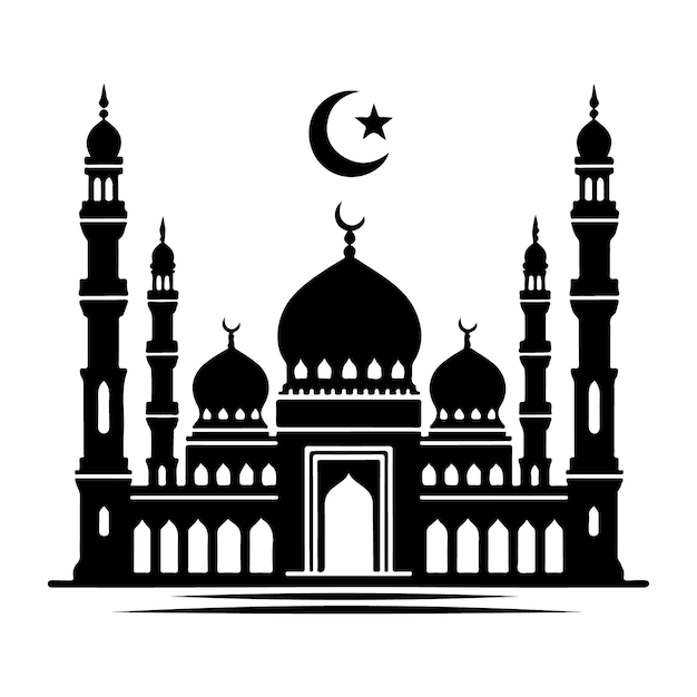 The mosque Silhouette vector Illustration