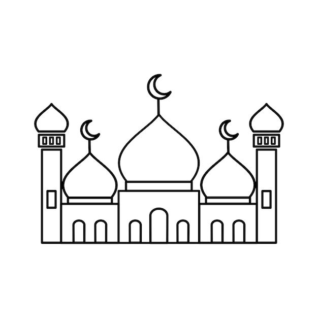 mosque vector icon illustration