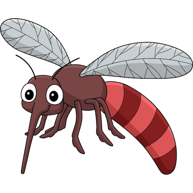 Mosquito Animal Cartoon Colored Clipart