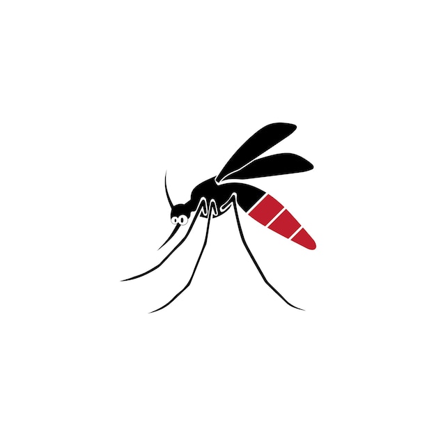 Mosquito insect animal logo vector illustration template