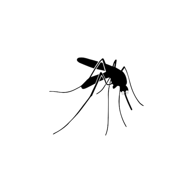 Mosquito insect animal logo vector illustration template