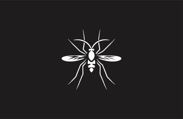 Mosquito logo style icon design template flat vector