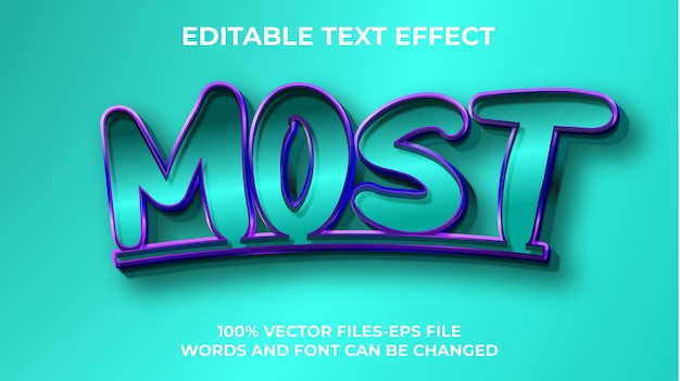 Most text style effect