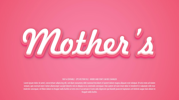 Mother 3d style editable text effect