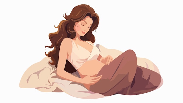 Mother Breastfeeding Baby in Side Lying Pose