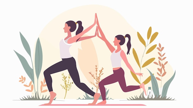 Mother and Daughter Yoga Session Bonding Exercise for Women and Girls