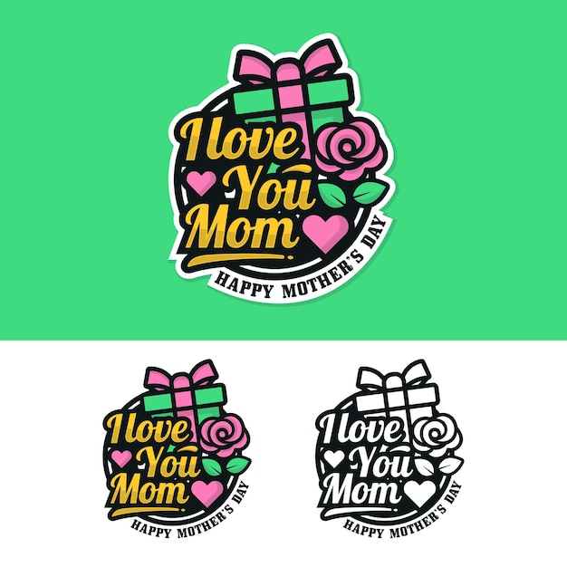 Mother day badge sticker 