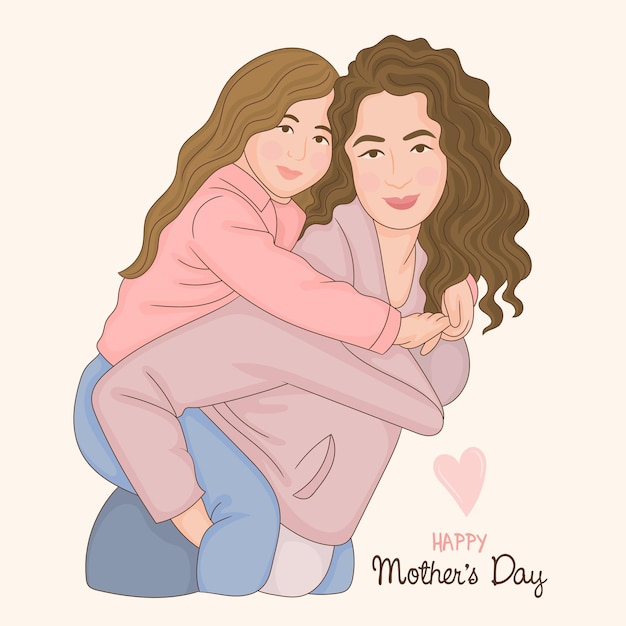 Mother Holding Baby Son In Arms Happy Mothers Day Greeting Card