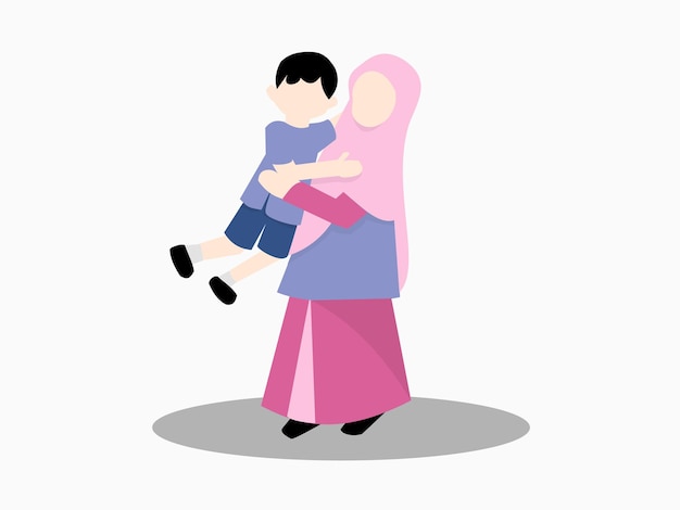 Mother and Kid illustration