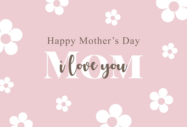 Mother's Day card vector illustration