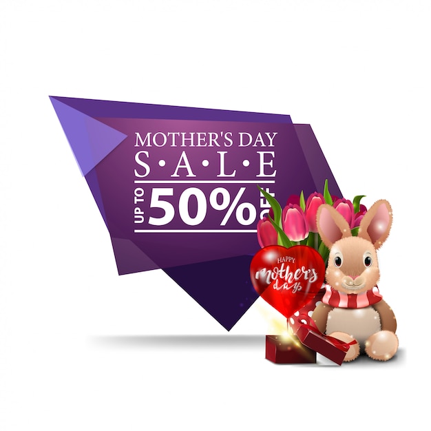 Mother's day discount modern geometric banner 