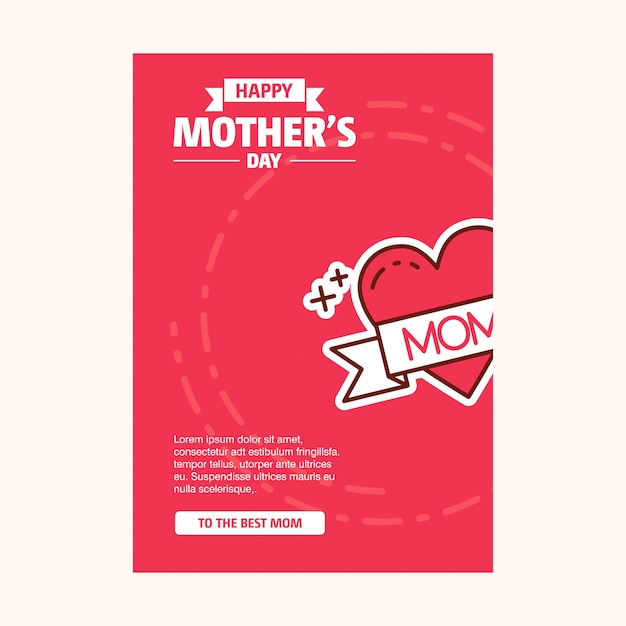 Mother's day greeting card Banner Background