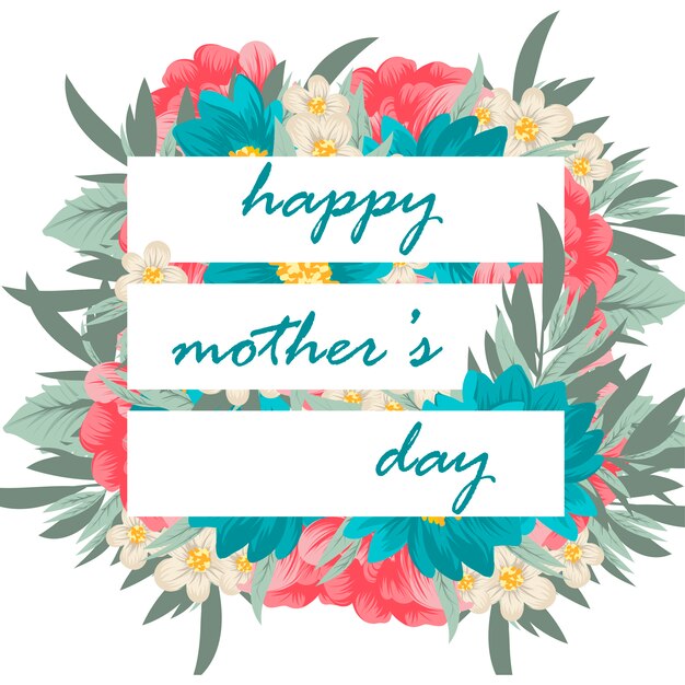 Vector mother's day greeting card 