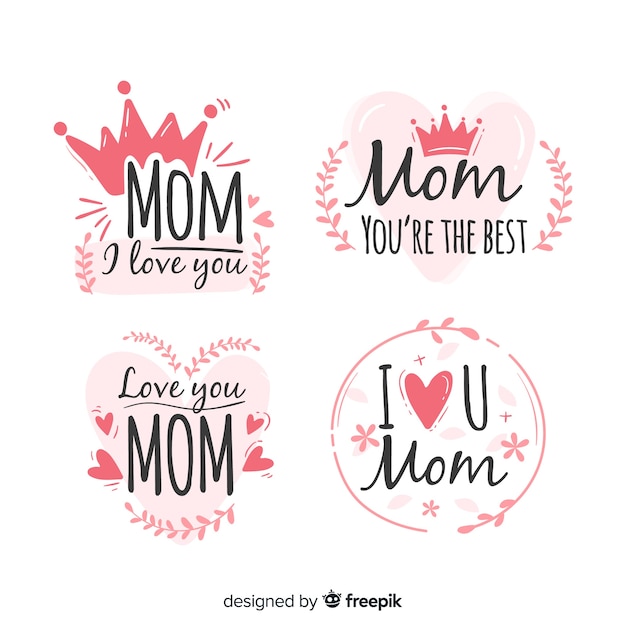 Mother's day label collection