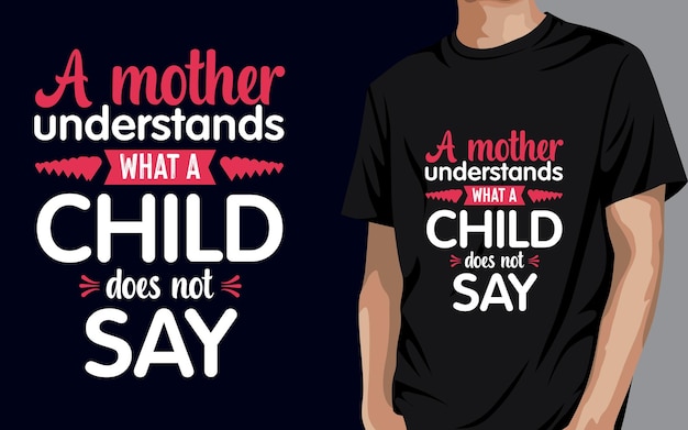 Mother's Day Lettering Trendy Typography TShirt Design