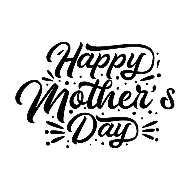 Mother's day quotes design lettering vector