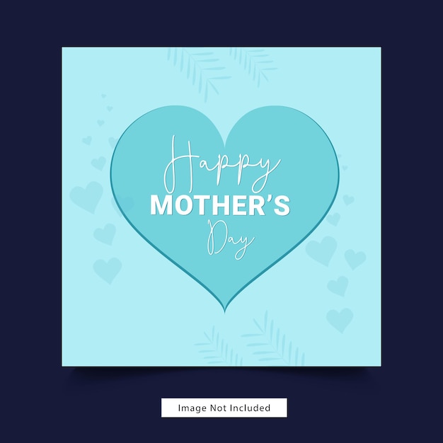 Mother's day social media posts design template