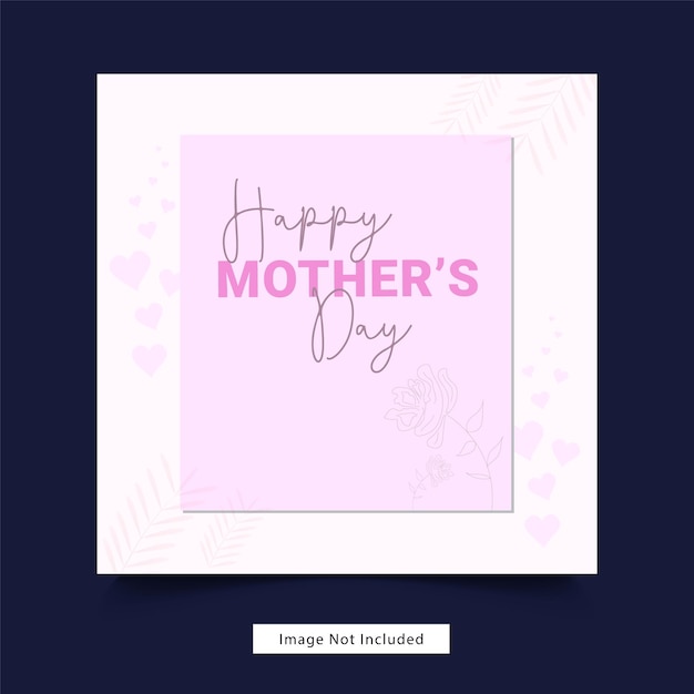 Mother's day social media posts design template