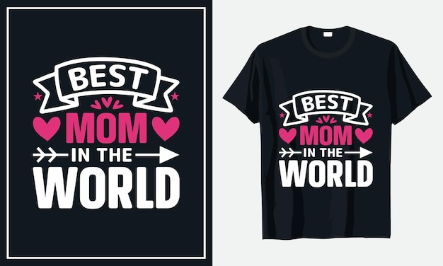 Mother's day typography Mom tshirt designs Premium Vector