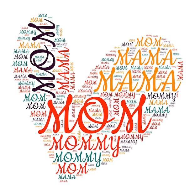 Mother's day vector lettering calligraphy illustration