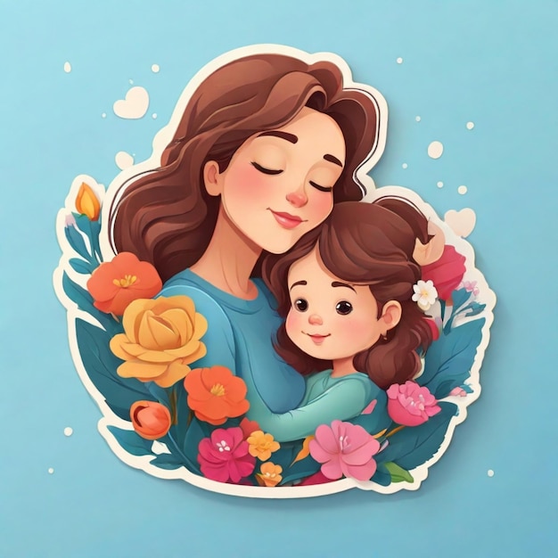 Mothers day cartoon vector background