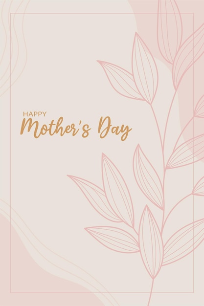 Mothers day flowers background vector card flowers design